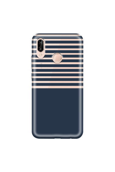 HUAWEI - P20 Lite - Soft Clear Case - Life in Blue Stripes