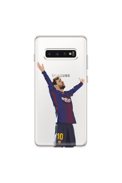 SAMSUNG - Galaxy S10 Plus - Soft Clear Case - For Barcelona Fans