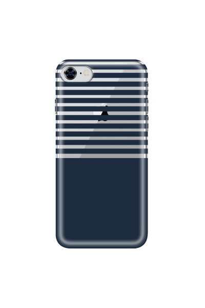 APPLE - iPhone 8 - Soft Clear Case - Life in Blue Stripes