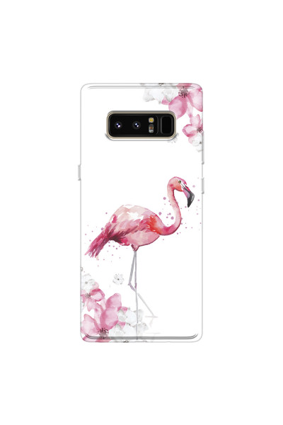 SAMSUNG - Galaxy Note 8 - Soft Clear Case - Pink Tropes