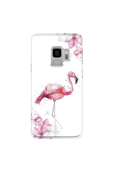 SAMSUNG - Galaxy S9 - Soft Clear Case - Pink Tropes