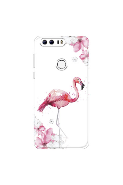 HONOR - Honor 8 - Soft Clear Case - Pink Tropes