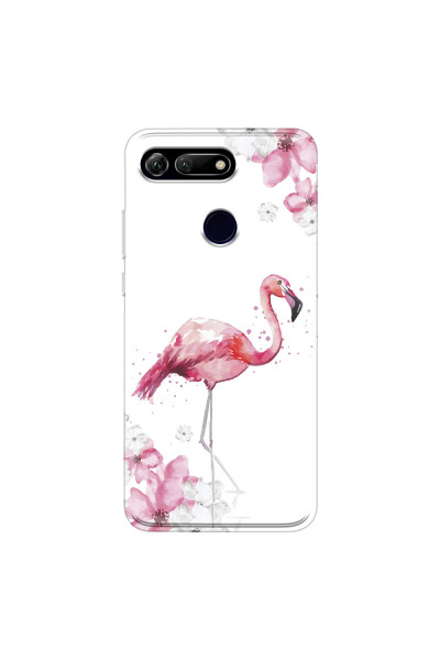 HONOR - Honor View 20 - Soft Clear Case - Pink Tropes