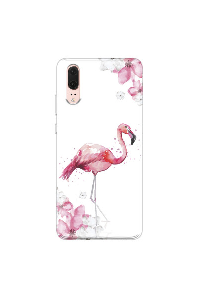 HUAWEI - P20 - Soft Clear Case - Pink Tropes