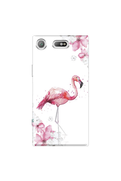 SONY - Sony XZ1 Compact - Soft Clear Case - Pink Tropes