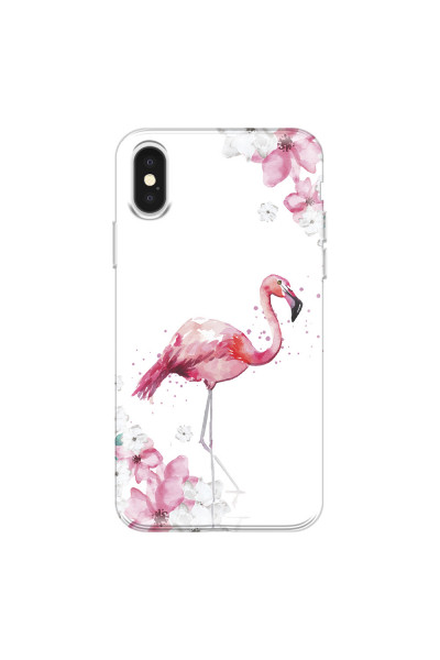 APPLE - iPhone X - Soft Clear Case - Pink Tropes