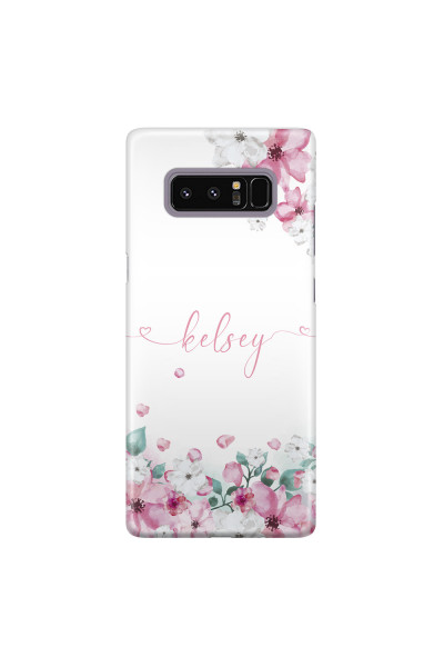 Shop by Style - Custom Photo Cases - SAMSUNG - Galaxy Note 8 - 3D Snap Case - Watercolor Flowers Handwritten