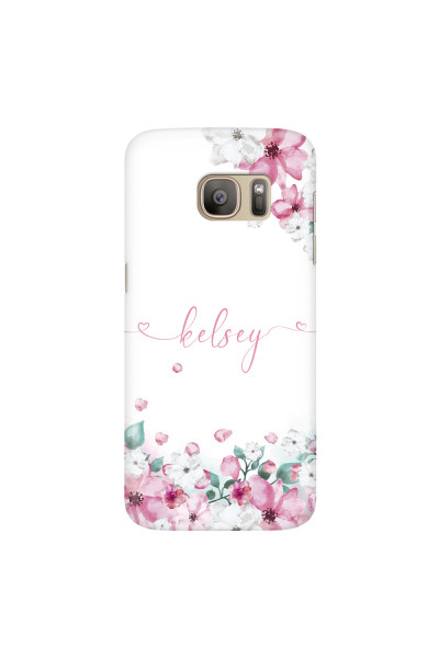 SAMSUNG - Galaxy S7 - 3D Snap Case - Watercolor Flowers Handwritten