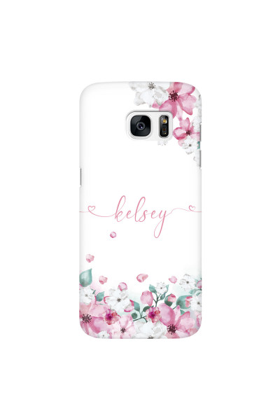 SAMSUNG - Galaxy S7 Edge - 3D Snap Case - Watercolor Flowers Handwritten