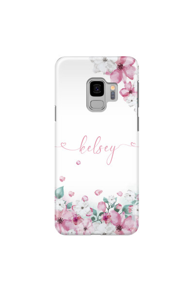 SAMSUNG - Galaxy S9 - 3D Snap Case - Watercolor Flowers Handwritten