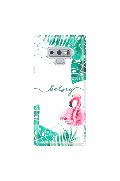 SAMSUNG - Galaxy Note 9 - Soft Clear Case - Flamingo Watercolor