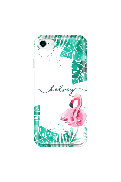 APPLE - iPhone 7 - Soft Clear Case - Flamingo Watercolor