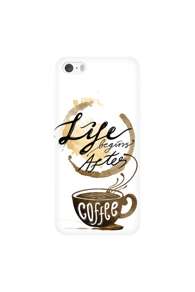 APPLE - iPhone 5S/SE - 3D Snap Case - Life begins after coffee