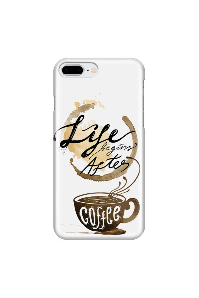 APPLE - iPhone 7 Plus - 3D Snap Case - Life begins after coffee