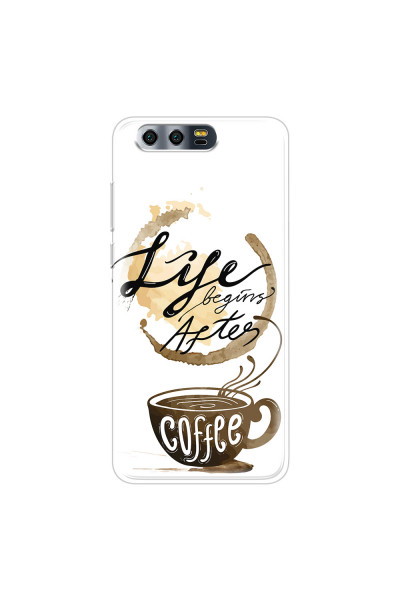 HONOR - Honor 9 - Soft Clear Case - Life begins after coffee