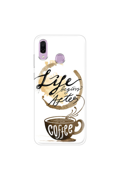 HONOR - Honor Play - Soft Clear Case - Life begins after coffee