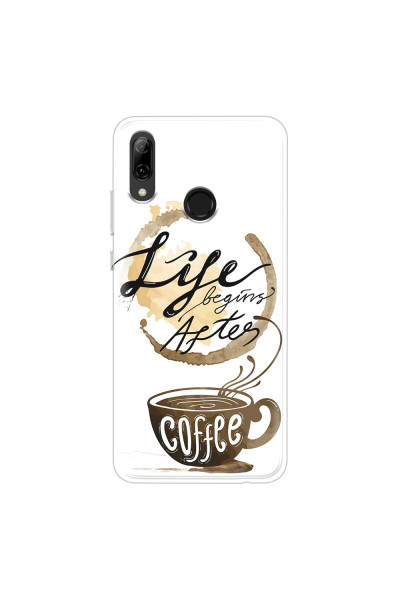 HUAWEI - P Smart 2019 - Soft Clear Case - Life begins after coffee