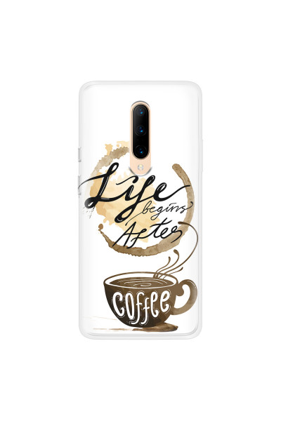 ONEPLUS - OnePlus 7 Pro - Soft Clear Case - Life begins after coffee