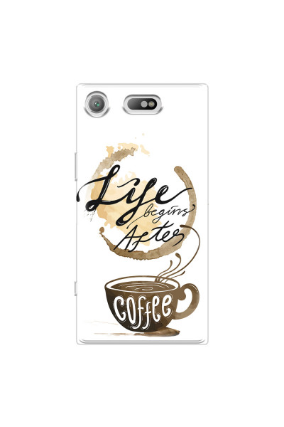 SONY - Sony XZ1 Compact - Soft Clear Case - Life begins after coffee