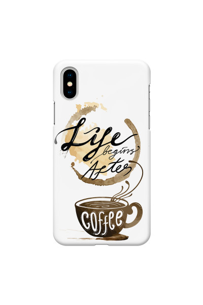 APPLE - iPhone X - 3D Snap Case - Life begins after coffee