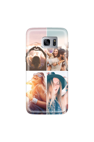 SAMSUNG - Galaxy S7 Edge - Soft Clear Case - Collage of 4