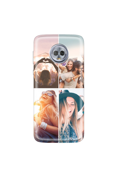 MOTOROLA by LENOVO - Moto G6 Plus - Soft Clear Case - Collage of 4