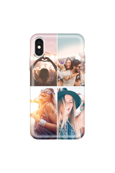 APPLE - iPhone X - Soft Clear Case - Collage of 4