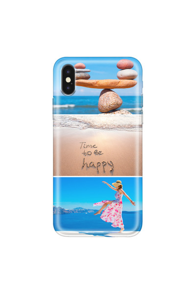 APPLE - iPhone XS Max - Soft Clear Case - Collage of 3