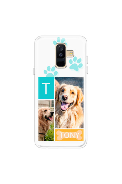 SAMSUNG - Galaxy A6 Plus 2018 - Soft Clear Case - Dog Collage