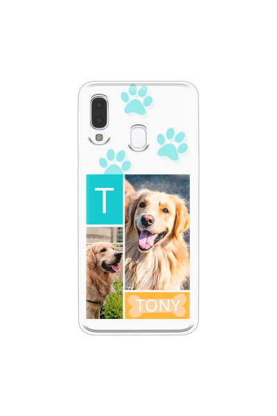 SAMSUNG - Galaxy A40 - Soft Clear Case - Dog Collage