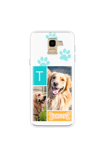SAMSUNG - Galaxy J6 2018 - Soft Clear Case - Dog Collage