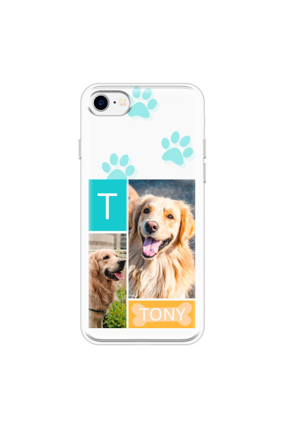 APPLE - iPhone 7 - Soft Clear Case - Dog Collage