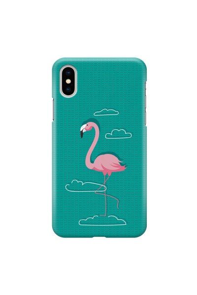 APPLE - iPhone XS - 3D Snap Case - Cartoon Flamingo