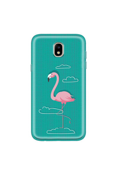 SAMSUNG - Galaxy J3 2017 - Soft Clear Case - Cartoon Flamingo