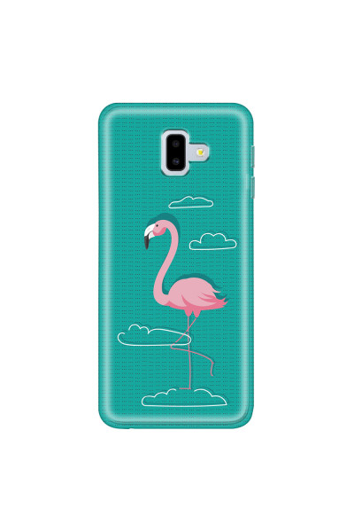 SAMSUNG - Galaxy J6 Plus 2018 - Soft Clear Case - Cartoon Flamingo
