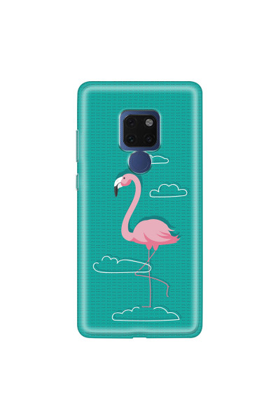 HUAWEI - Mate 20 - Soft Clear Case - Cartoon Flamingo