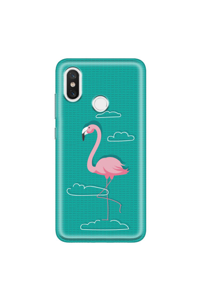 XIAOMI - Mi 8 - Soft Clear Case - Cartoon Flamingo