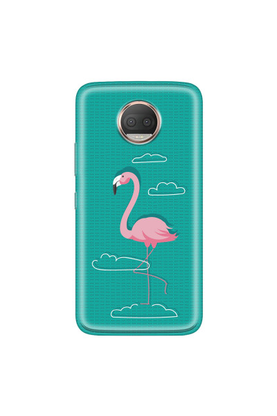 MOTOROLA by LENOVO - Moto G5s Plus - Soft Clear Case - Cartoon Flamingo