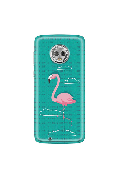 MOTOROLA by LENOVO - Moto G6 - Soft Clear Case - Cartoon Flamingo