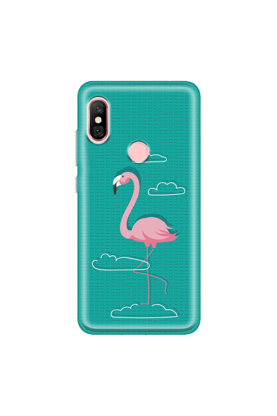XIAOMI - Redmi Note 6 Pro - Soft Clear Case - Cartoon Flamingo