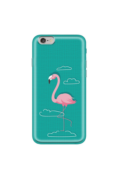APPLE - iPhone 6S - Soft Clear Case - Cartoon Flamingo