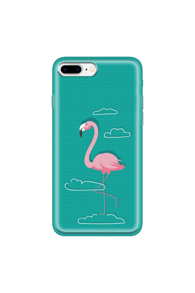 APPLE - iPhone 7 Plus - Soft Clear Case - Cartoon Flamingo