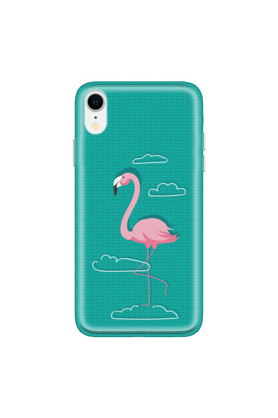 APPLE - iPhone XR - Soft Clear Case - Cartoon Flamingo