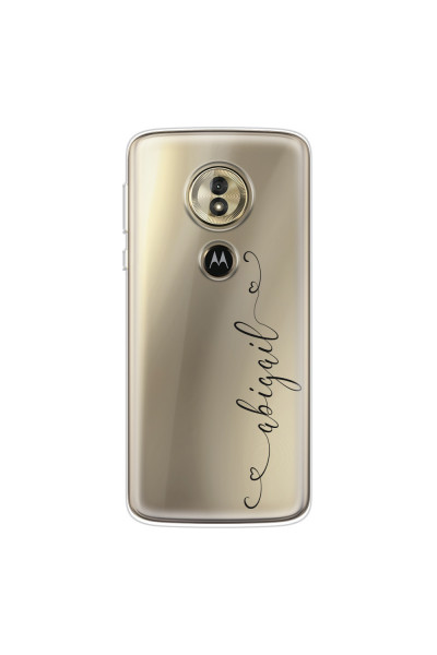 MOTOROLA by LENOVO - Moto G6 Play - Soft Clear Case - Little Dark Hearts Handwritten