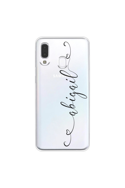 SAMSUNG - Galaxy A40 - Soft Clear Case - Dark Hearts Handwritten