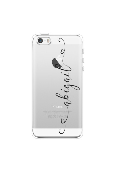APPLE - iPhone 5S/SE - Soft Clear Case - Dark Hearts Handwritten
