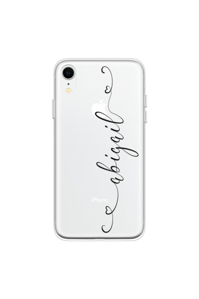 APPLE - iPhone XR - Soft Clear Case - Dark Hearts Handwritten