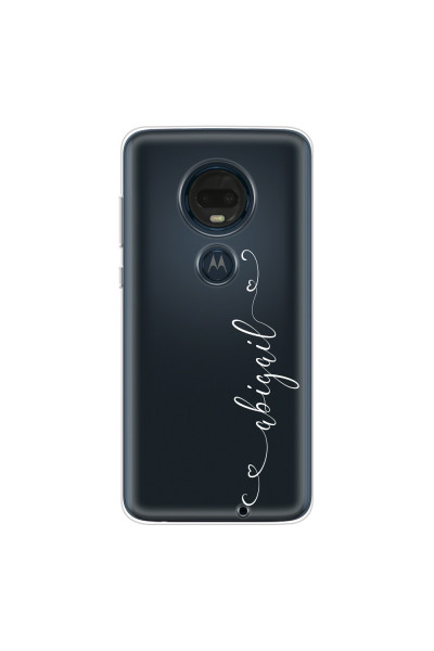 MOTOROLA by LENOVO - Moto G7 Plus - Soft Clear Case - Little Hearts Handwritten