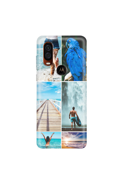 MOTOROLA by LENOVO - Moto One Vision - Soft Clear Case - Collage of 6