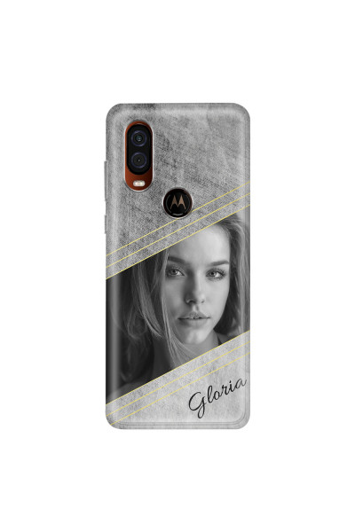 MOTOROLA by LENOVO - Moto One Vision - Soft Clear Case - Geometry Love Photo